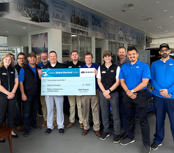Holding Subaru check