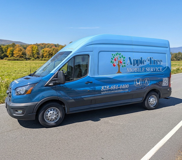 Shot of Apple Tree Mobile Service van.