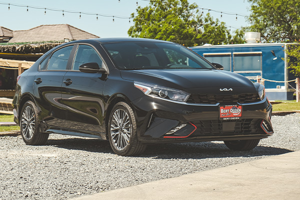 3/4 profile view of a Used Kia Sedan