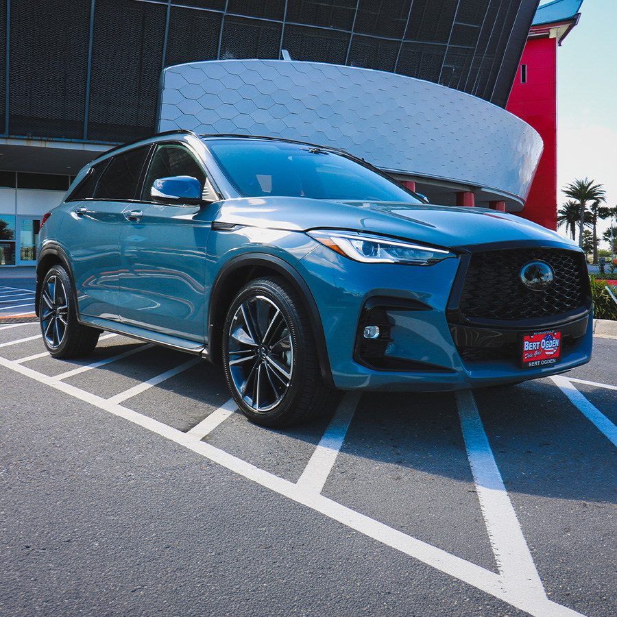 Bert Ogden INFINITI parked outside on a nice day