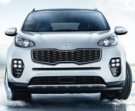 2019 Sportage shown driving through water