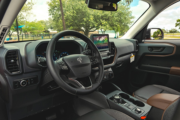 Interior view of a new ford