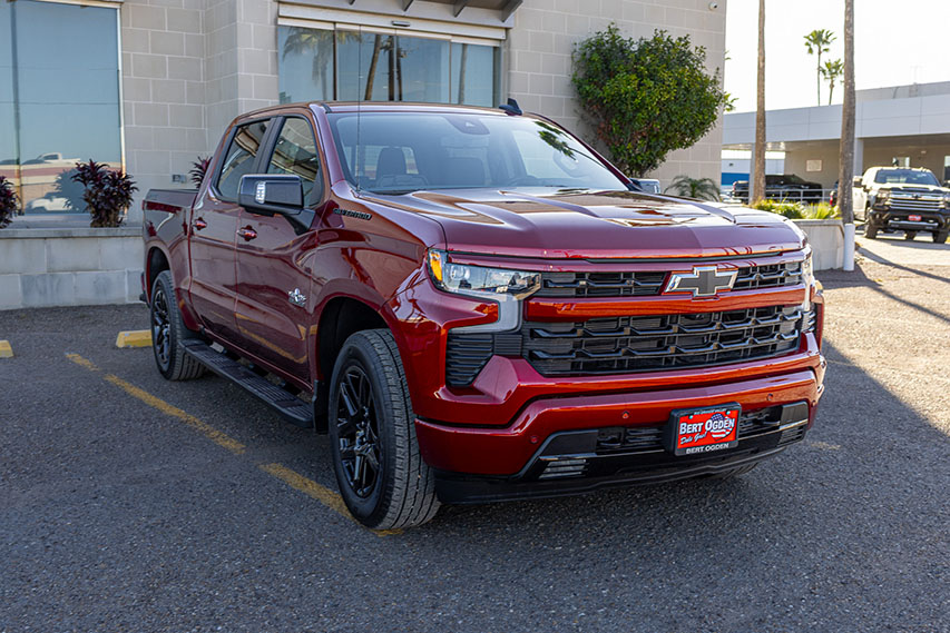 Red Chevy Truck parked outside