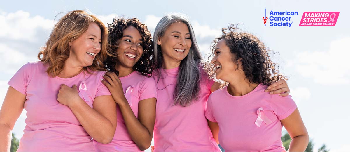 Group of women for brest cancer awareness