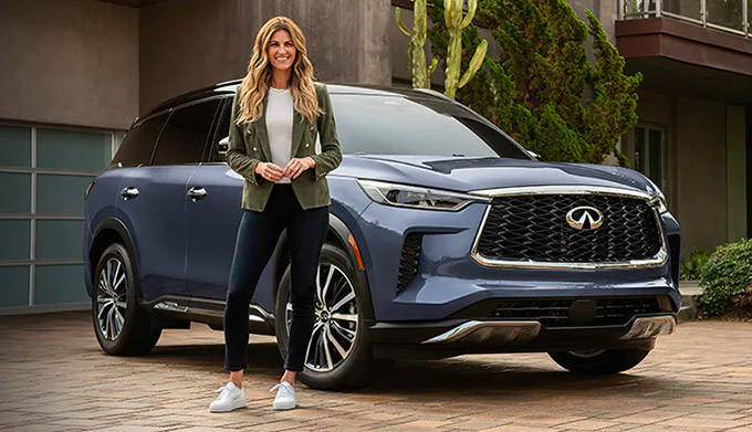 INFINITI QX60 parked in driveway