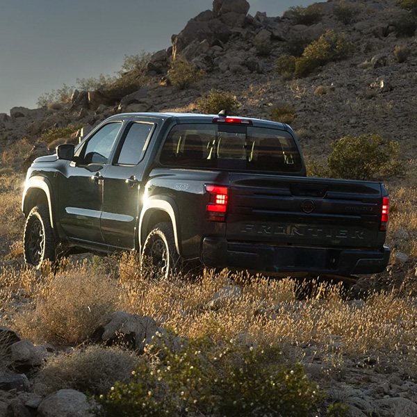 Rear view of Nissan Frontier