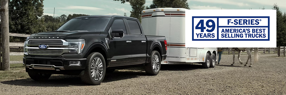 Ford F-150 with the 49 Years F-Series America's Best Selling Trucks logo