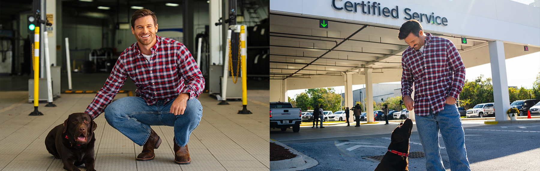 Service dealership collage