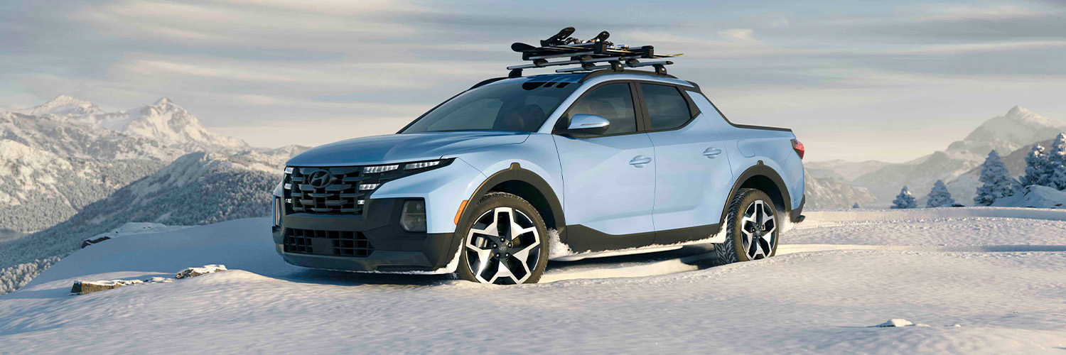 Hyundai truck in the snow