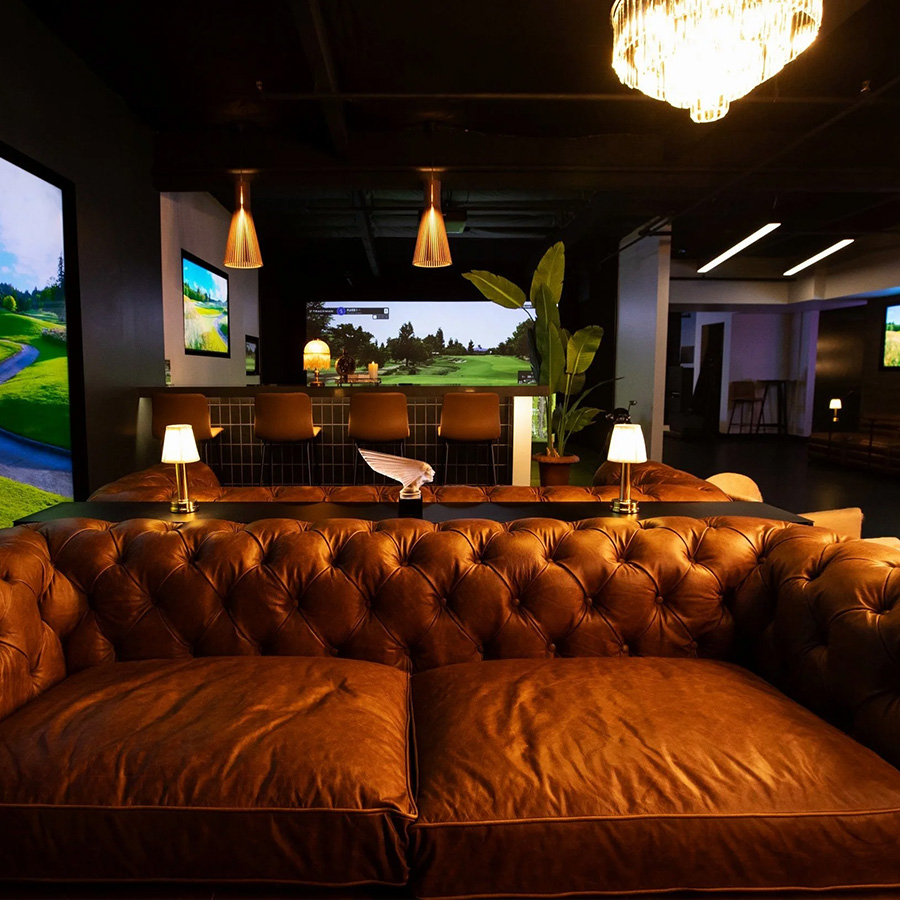 Interior seating at Porsche Studio Portland