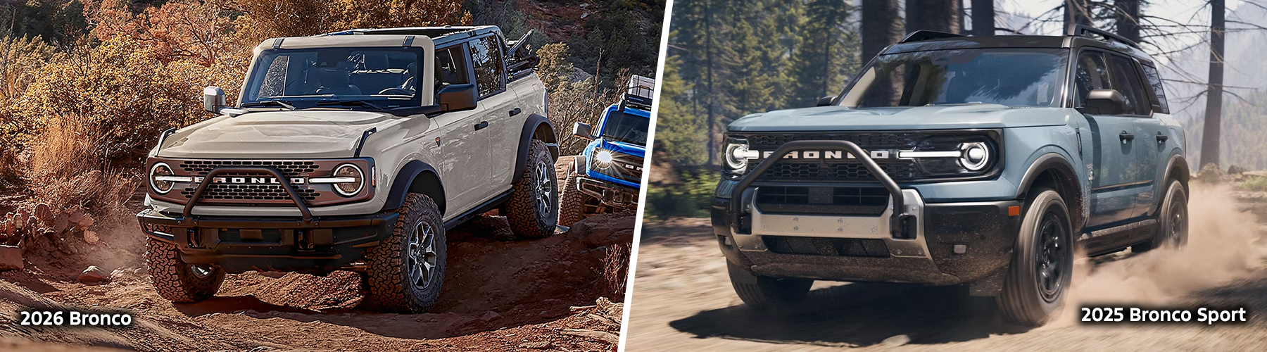2026 Ford Bronco vs. 2025 Ford Bronco Sport