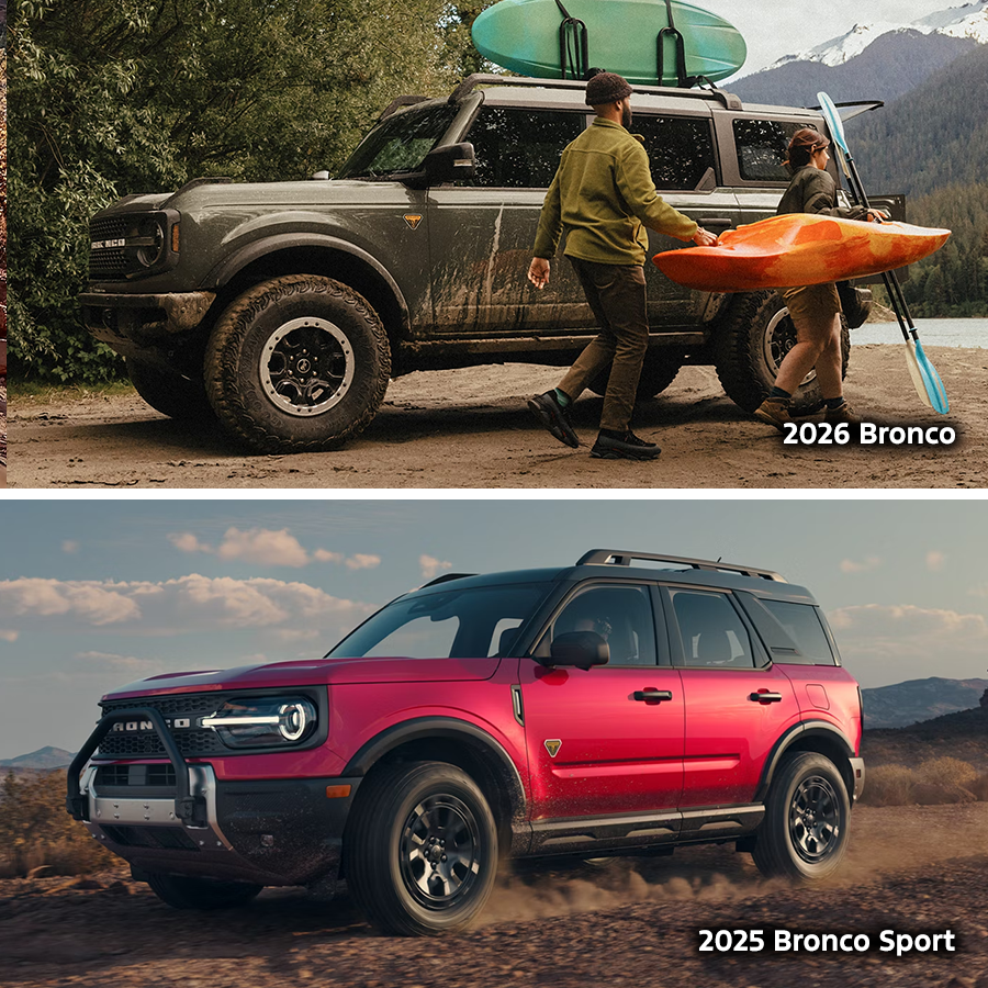 2026 Ford Bronco vs. 2025 Ford Bronco Sport