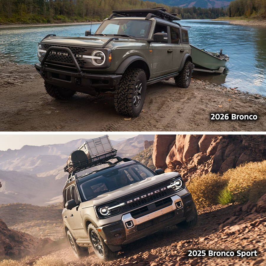 2026 Ford Bronco vs. 2025 Ford Bronco Sport