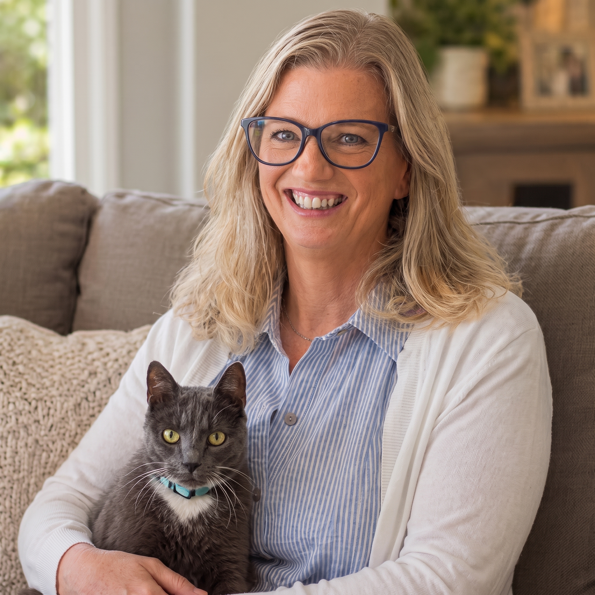 Kristine Ralstin and her cat